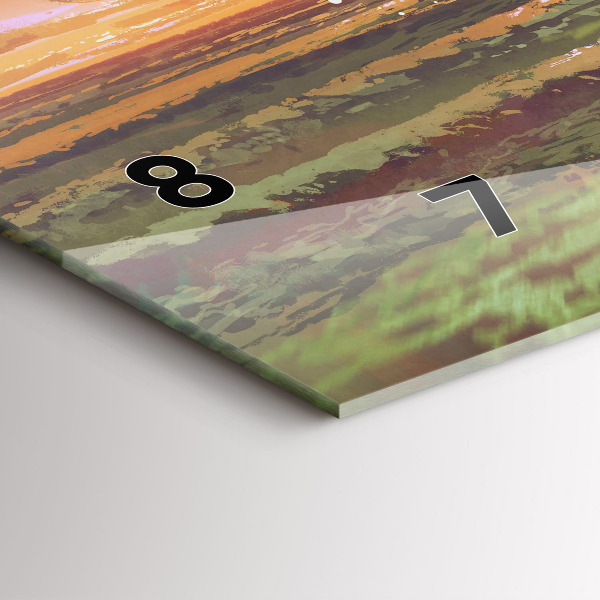 Horizontální hodiny na skle Koncert na pláži