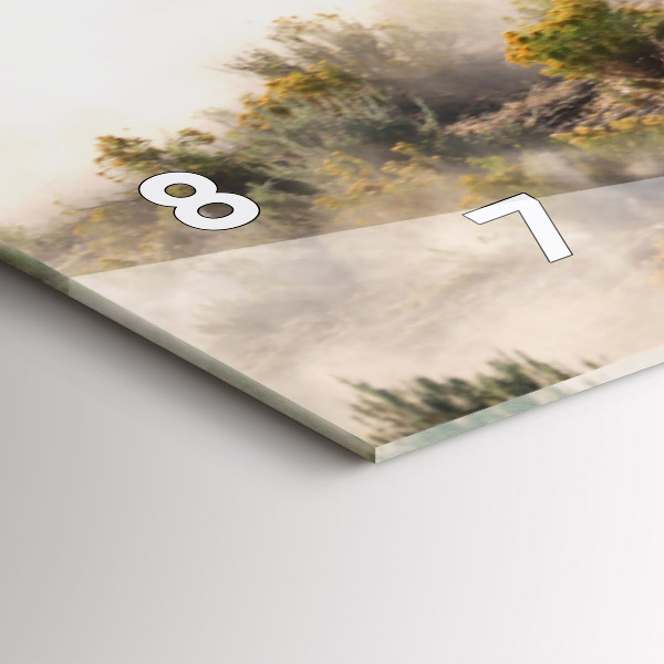 Horizontální hodiny na skle Stádo splašených koní