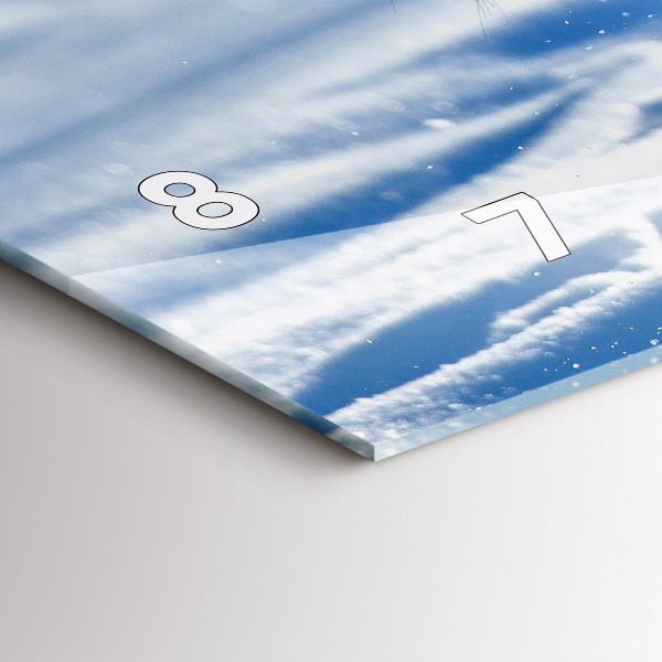 Horizontální hodiny na skle Odvážný krok vpřed