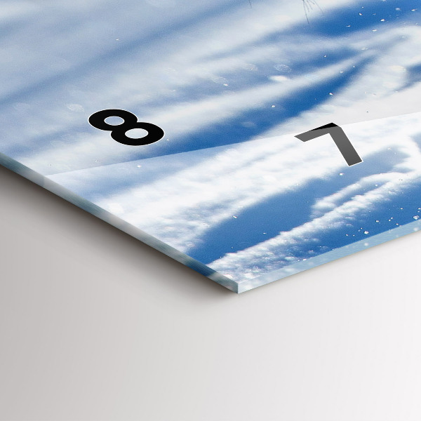 Horizontální hodiny na skle Odvážný krok vpřed