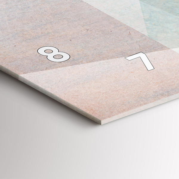 Horizontální hodiny na skle Trojúhelníky Abstraktní textura