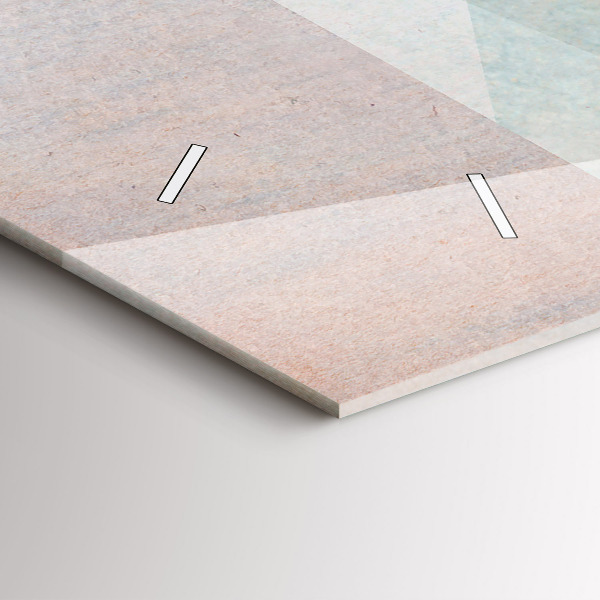 Horizontální hodiny na skle Trojúhelníky Abstraktní textura