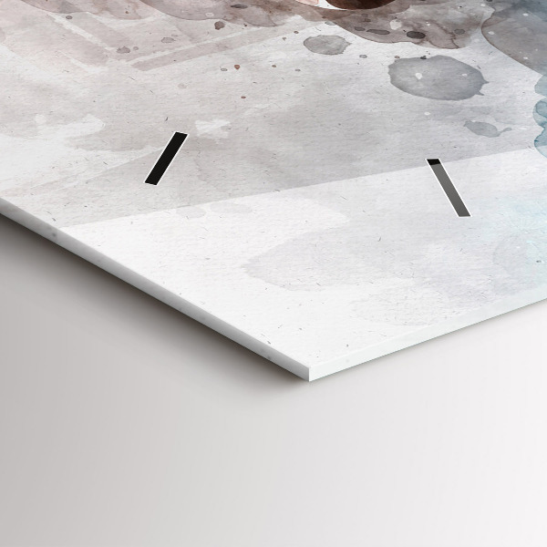 Horizontální hodiny na skle Minulost v zátylku