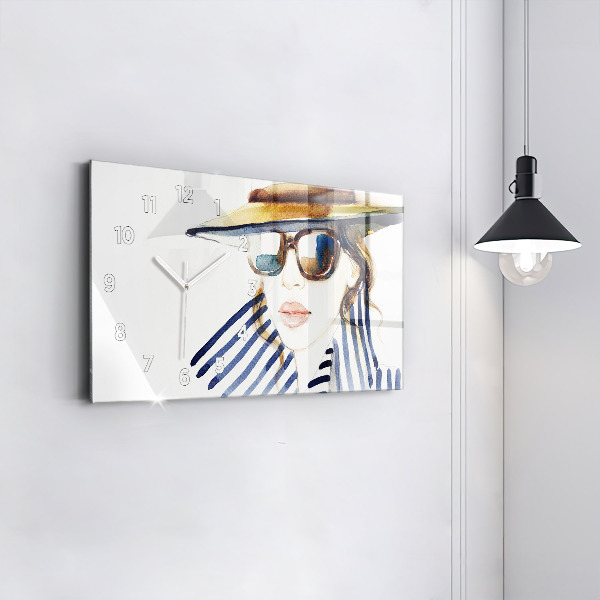 Horizontální hodiny na skle Poslední dny prázdnin Móda