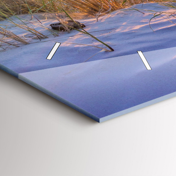 Horizontální hodiny na skle Polský západ slunce nad mořem