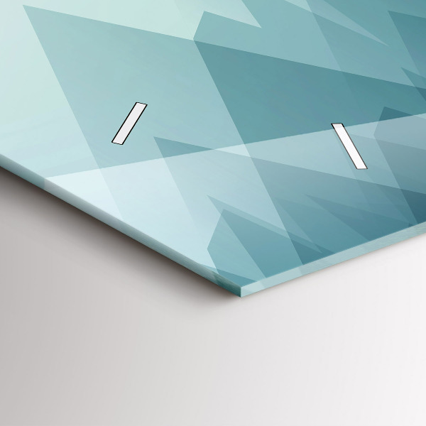 Horizontální hodiny na skle Geometrické obrazce