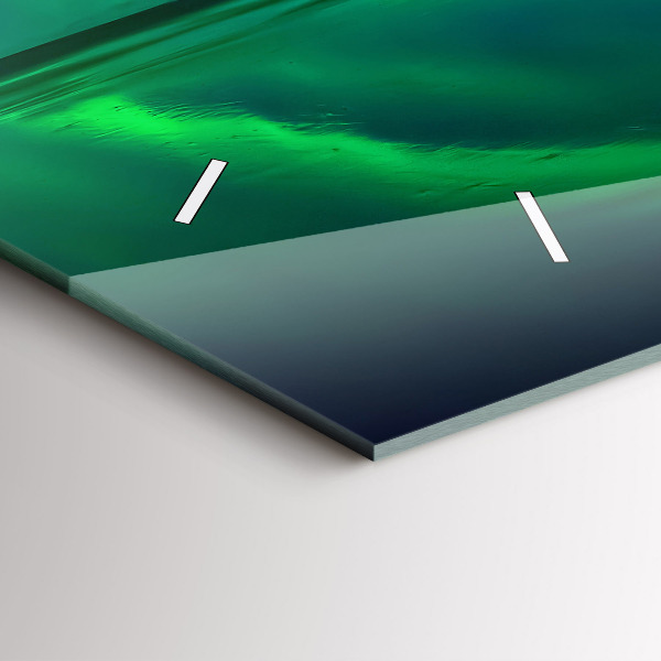 Horizontální hodiny na skle Polární záře