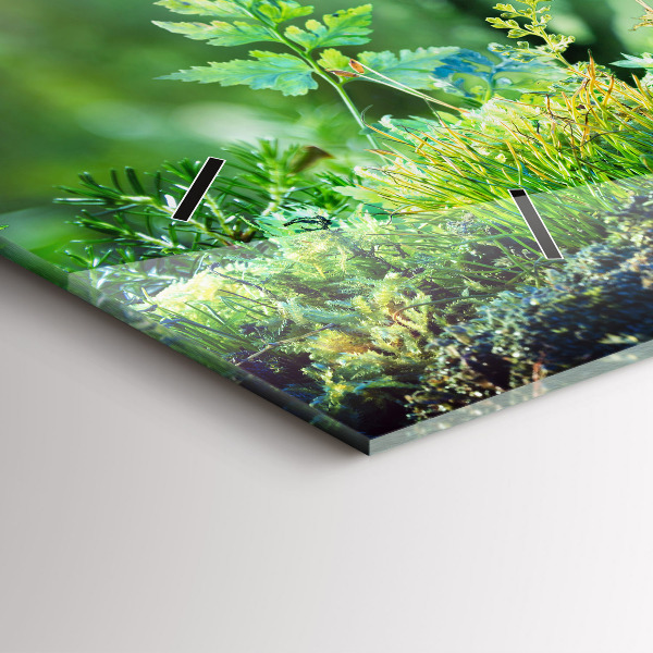 Horizontální hodiny na skle Zeměkoule