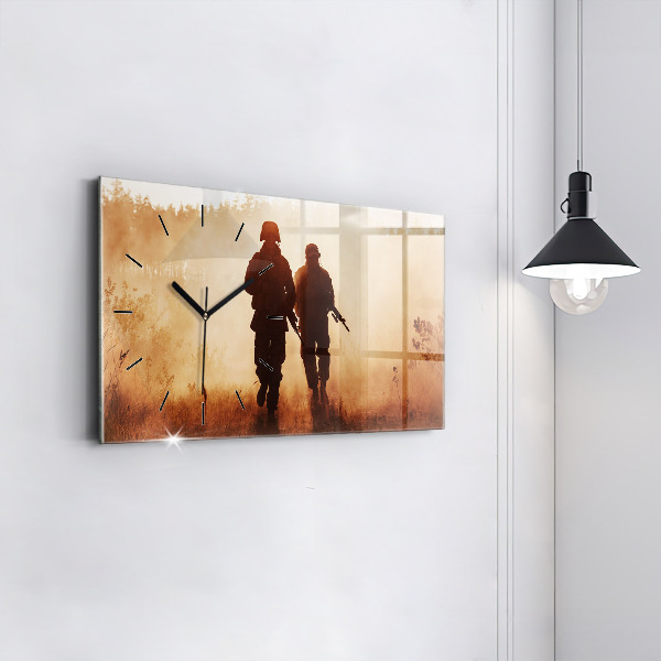 Horizontální hodiny na skle Námořní pěchota Spojených států