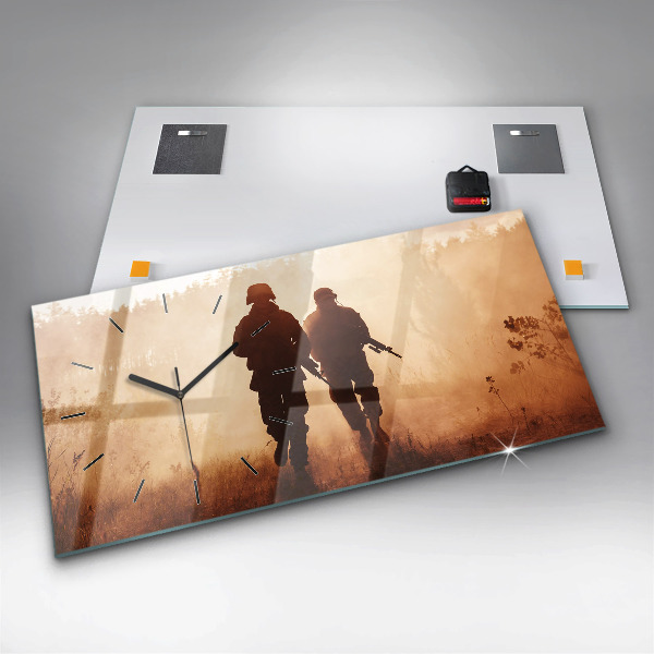 Horizontální hodiny na skle Námořní pěchota Spojených států