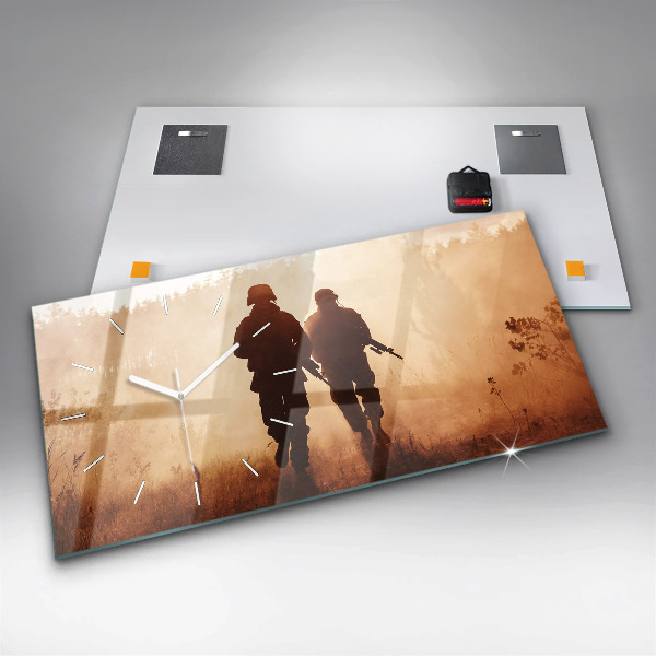 Horizontální hodiny na skle Námořní pěchota Spojených států