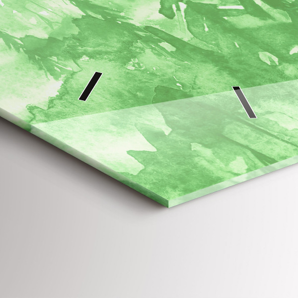 Horizontální hodiny na skle Obraz zeleného lesa