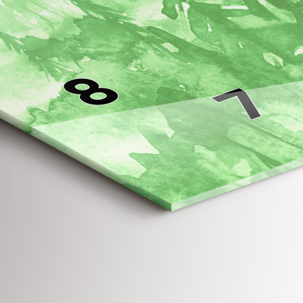 Horizontální hodiny na skle Obraz zeleného lesa