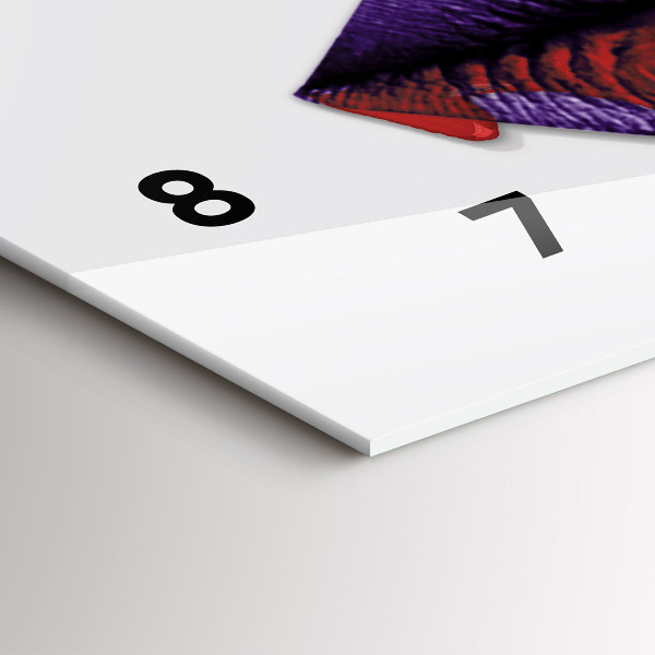 Horizontální skleněné hodiny na stěnu Surrealistická koláž