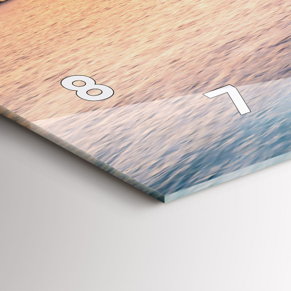 Horizontální skleněné hodiny na stěnu Západ slunce na Maledivách