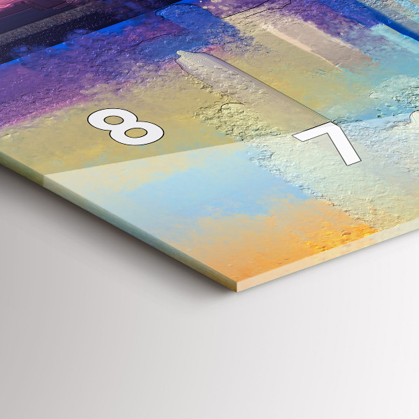 Horizontální skleněné hodiny na stěnu Mořská krajina