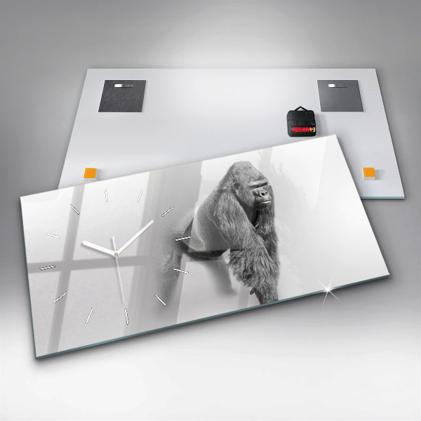 Horizontální skleněné hodiny na stěnu Sbírka zvířecího umění