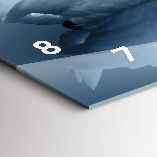 Horizontální hodiny na skle Labutě v srdci