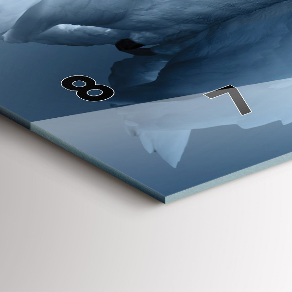 Horizontální hodiny na skle Labutě v srdci