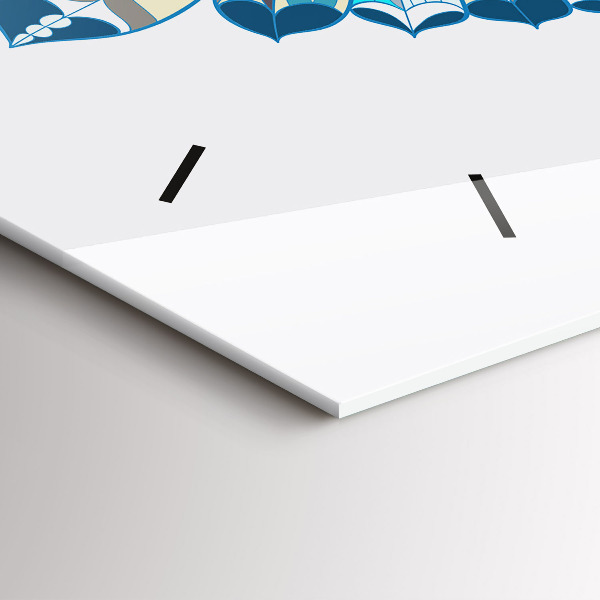 Horizontální skleněné hodiny na stěnu Sova v letu