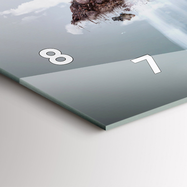 Horizontální hodiny na skle Vodopád na létajícím ostrově