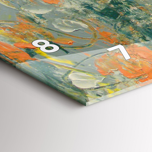 Horizontální hodiny na skle Malovaný postoj slona