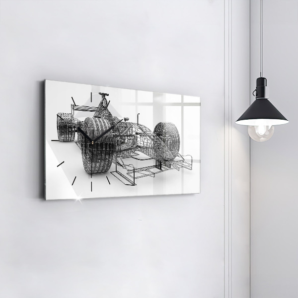 Horizontální hodiny na skle Konstrukce vozu F1