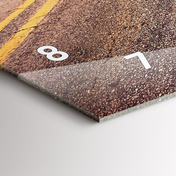 Horizontální hodiny na skle Silnice Route 66 USA