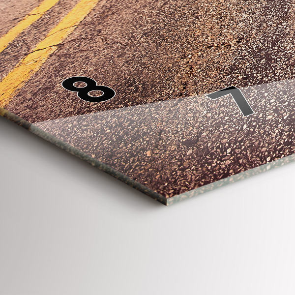 Horizontální hodiny na skle Silnice Route 66 USA