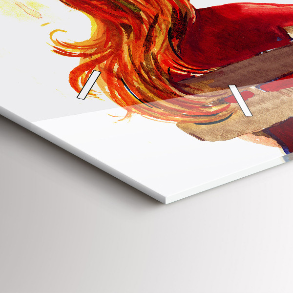 Horizontální hodiny na skle Podzimní krajina