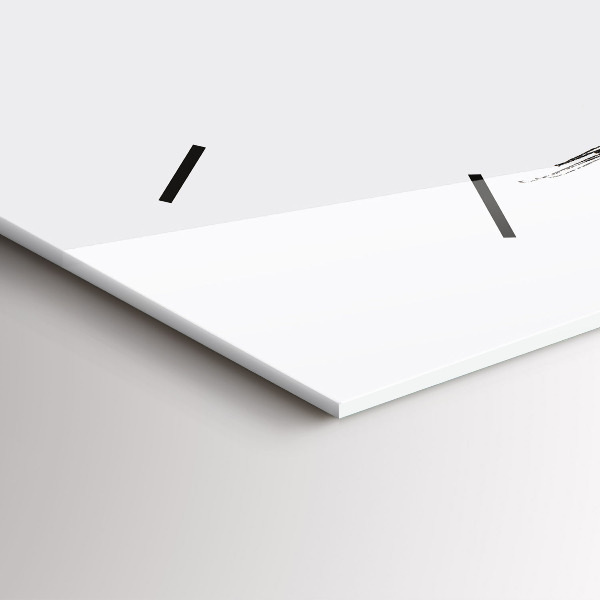 Horizontální hodiny na skle Abstraktní medvěd