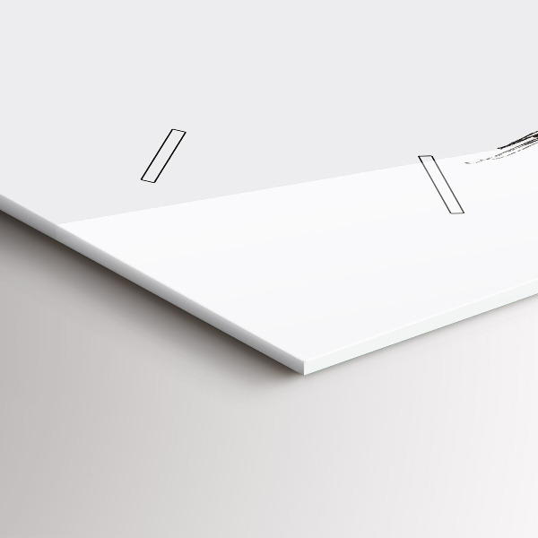 Horizontální hodiny na skle Abstraktní medvěd