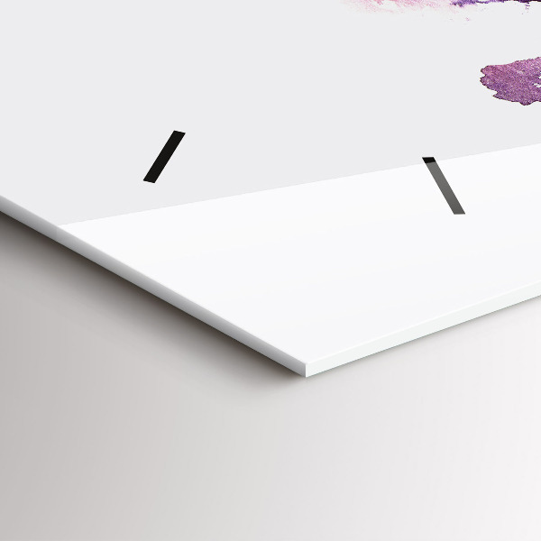 Horizontální hodiny na skle Tropická krajina