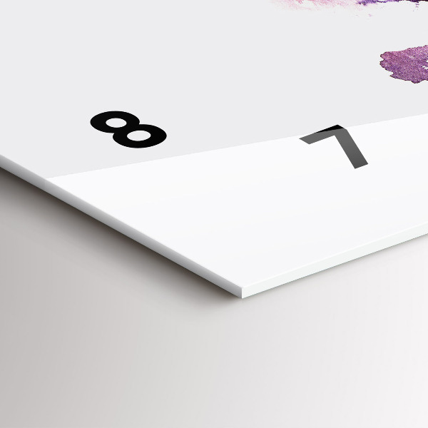 Horizontální hodiny na skle Tropická krajina