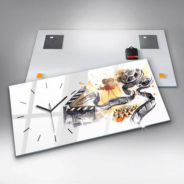 Horizontální hodiny na skle Filmová kamera