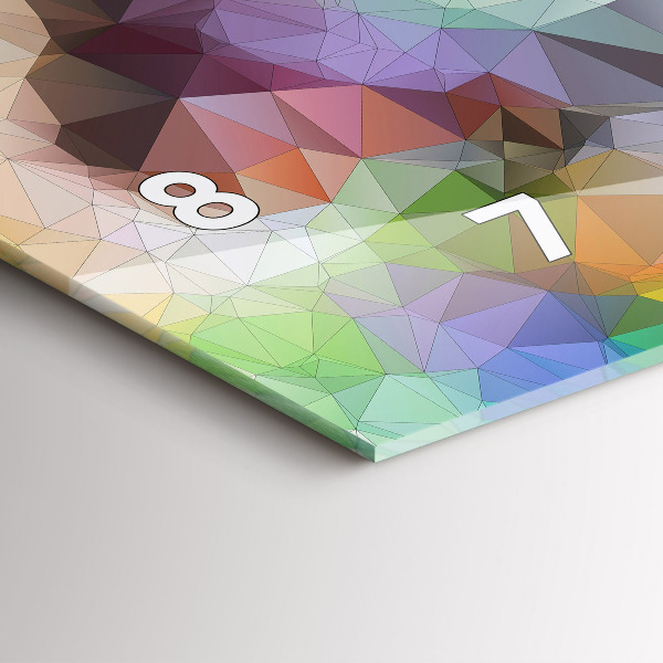 Horizontální hodiny na skle Barevné lidské oko