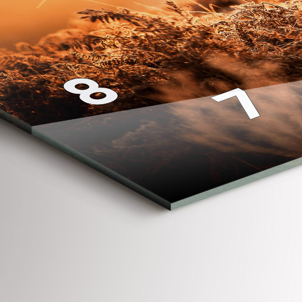 Horizontální hodiny na skle Jelen při východu slunce