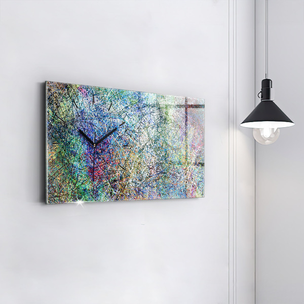 Horizontální hodiny na skle Abstraktní - Emoce