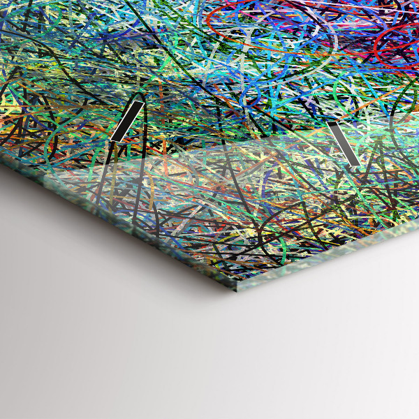 Horizontální hodiny na skle Abstraktní - Emoce