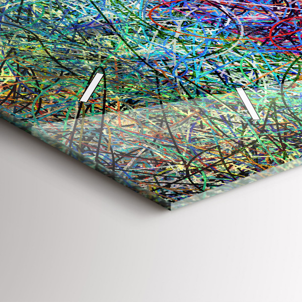 Horizontální hodiny na skle Abstraktní - Emoce