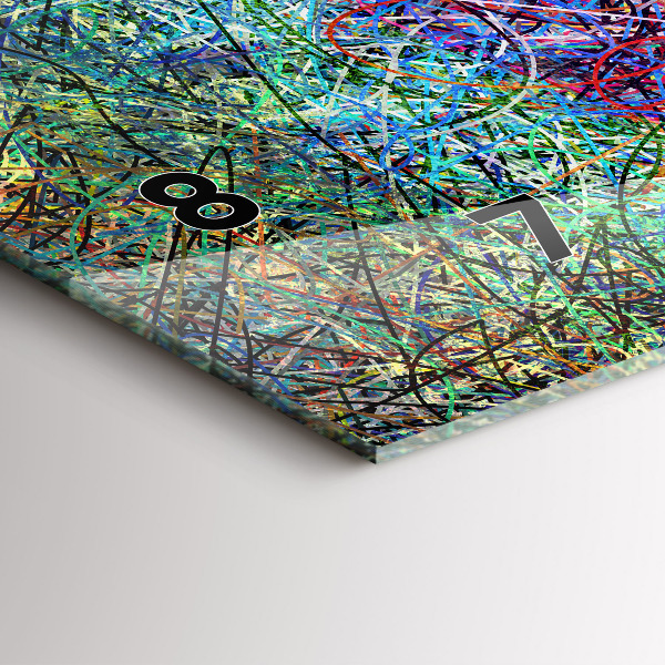 Horizontální hodiny na skle Abstraktní - Emoce