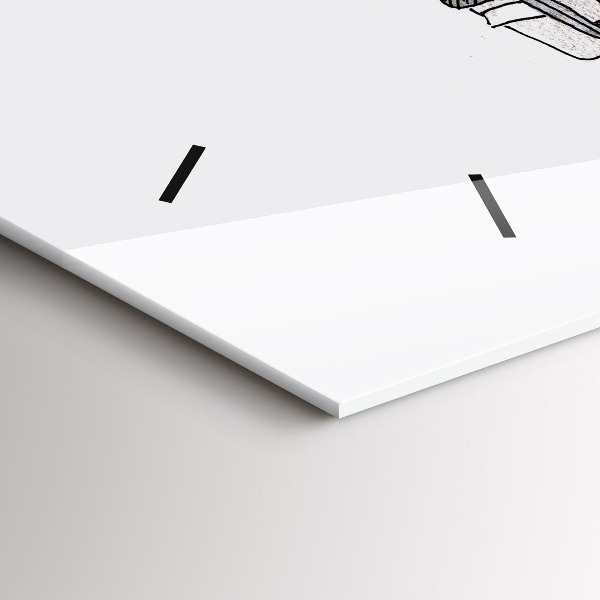 Horizontální hodiny na skle Lidé s marionetami