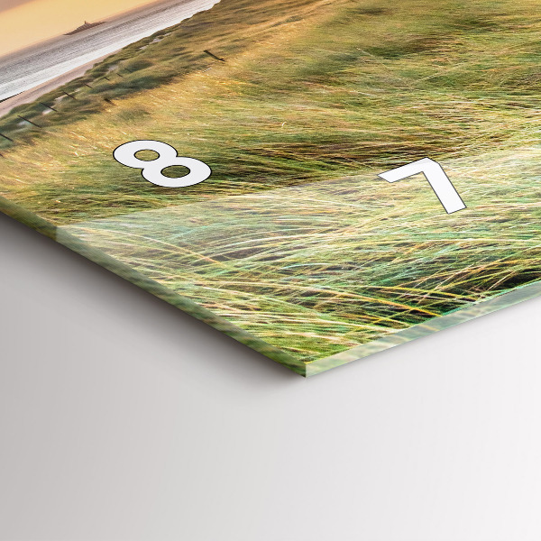 Horizontální hodiny na skle Maják