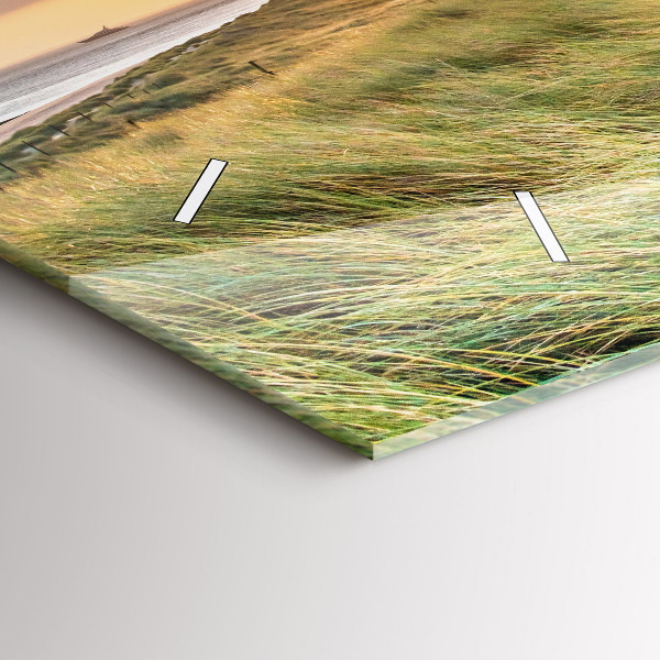 Horizontální hodiny na skle Maják