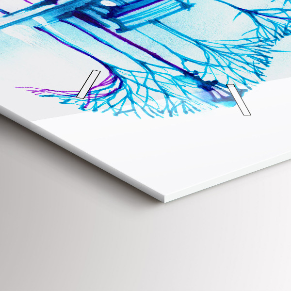 Horizontální hodiny na skle Jezero v parku Cello