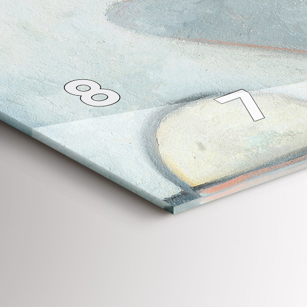 Horizontální hodiny na skle Abstraktní malba