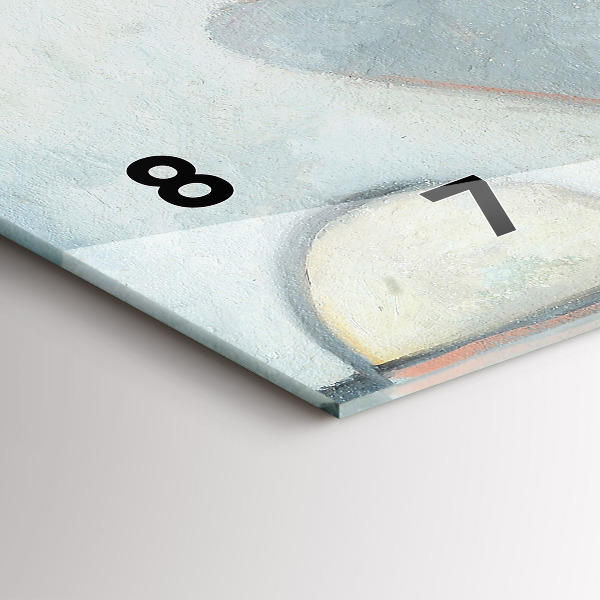 Horizontální hodiny na skle Abstraktní malba