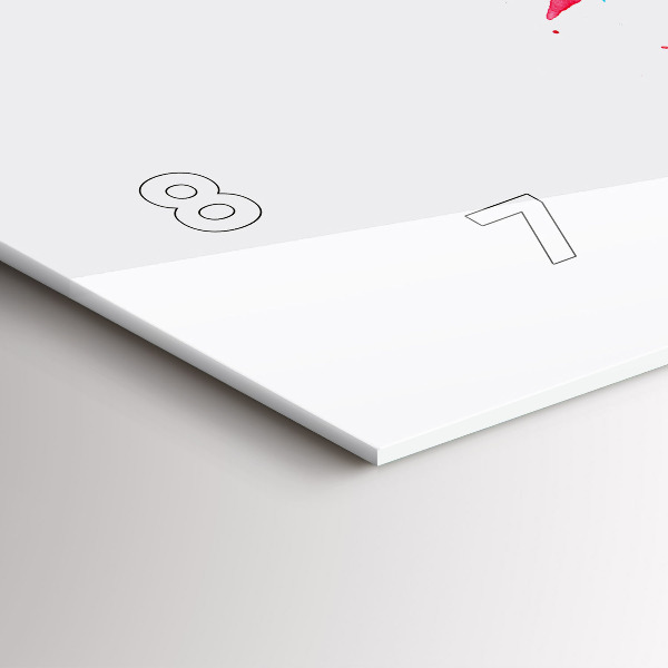 Horizontální hodiny na skle Barevný červený papoušek