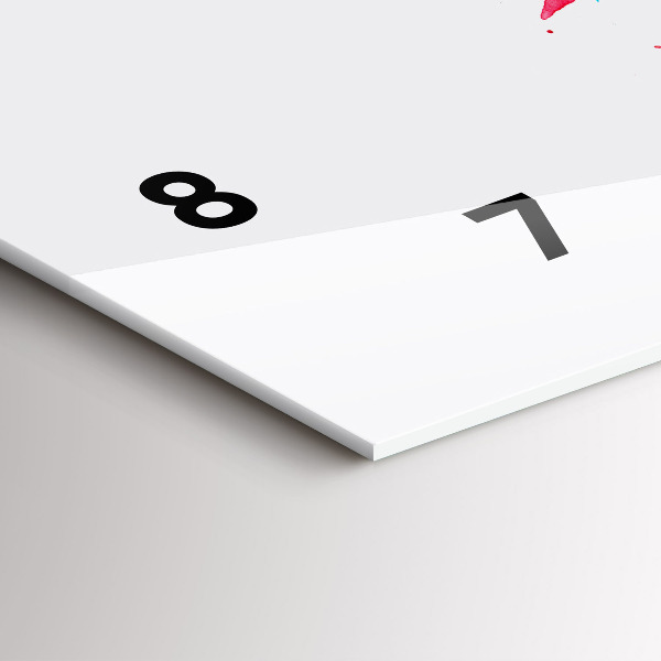 Horizontální hodiny na skle Barevný červený papoušek