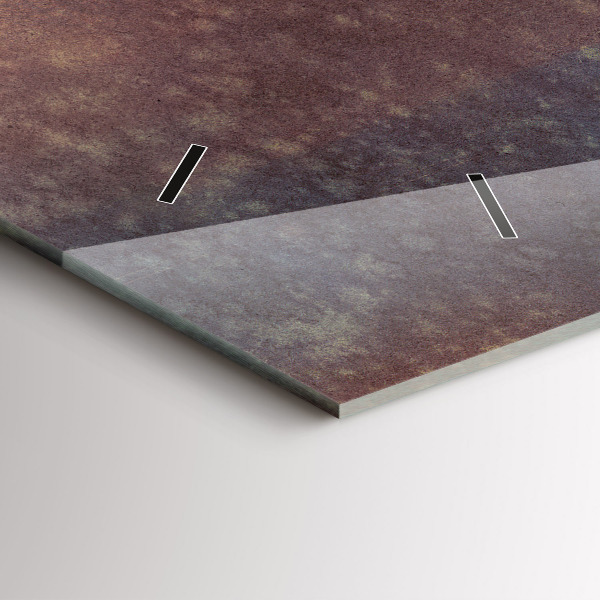 Horizontální hodiny na skle žena s deštníkem